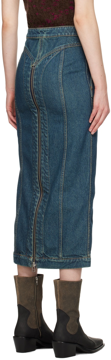 Buy Allegra K Women's Denim Skirts Zip Front Slim Fit High Waist Mini Jean  Skirt, Blues, 8 at Amazon.in