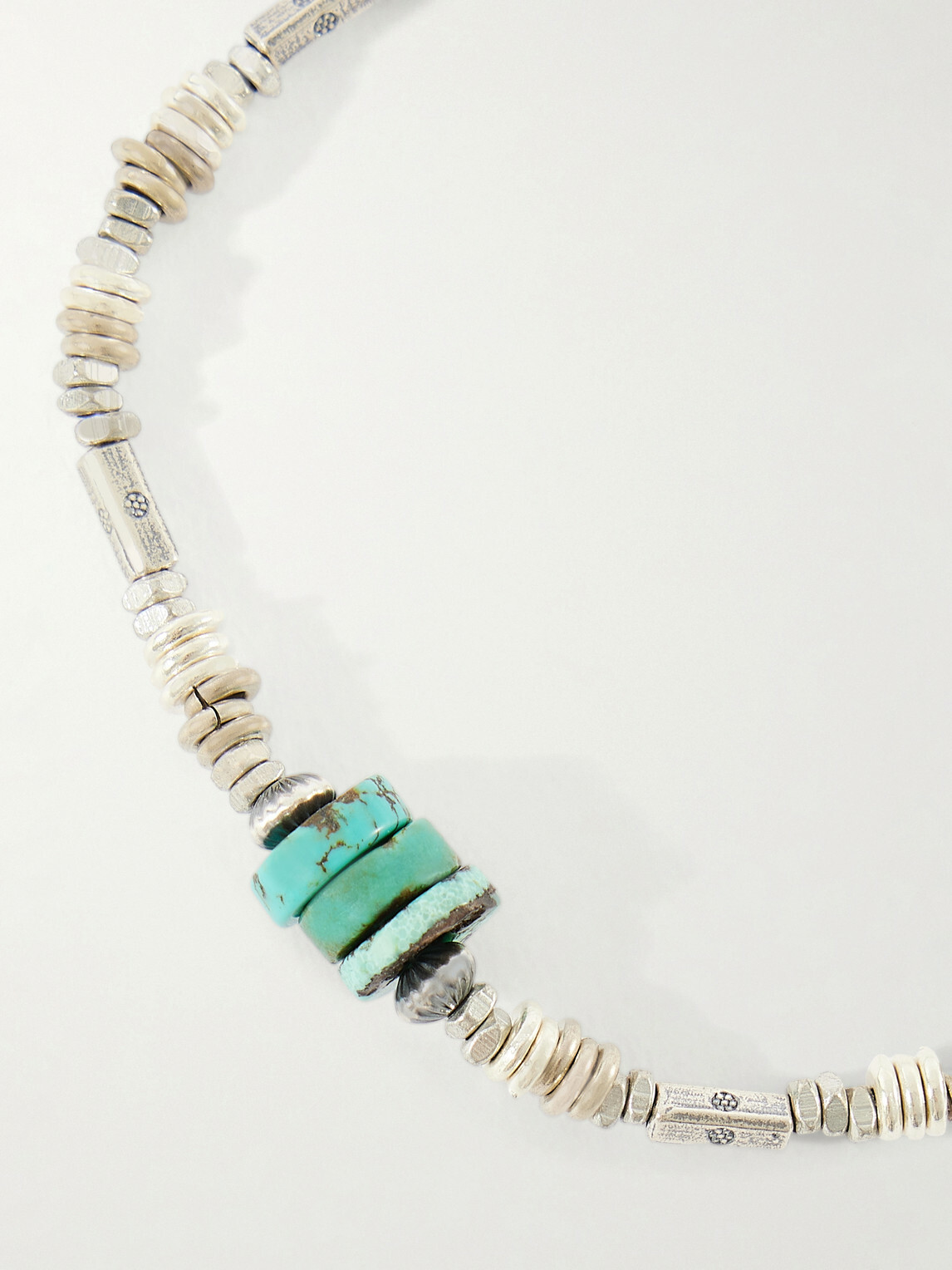 Peyote Bird - Silver Fox Sterling Silver Turquoise Bracelet - Silver