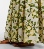Adriana Degreas Printed cotton-blend maxi skirt