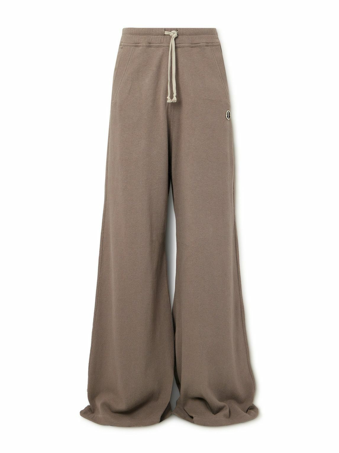 Rick Owens - Moncler Bela Wide-Leg Logo-Appliquéd Brushed Cotton
