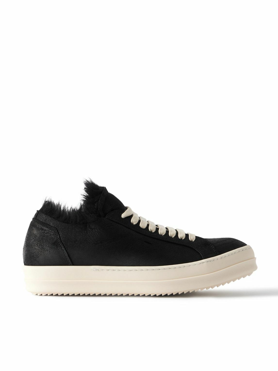 靴 rick owens pirarucu geobasket 16FW Rick Owens Black Pirarucu Geobasket High-Top Sneakers Rick Owens