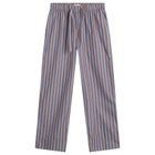 Tekla Fabrics Sleep Pant in Chestnut Stripes