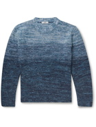 Inis Meáin - Dégradé Merino Wool and Cashmere-Blend Mock-Neck Sweater - Blue