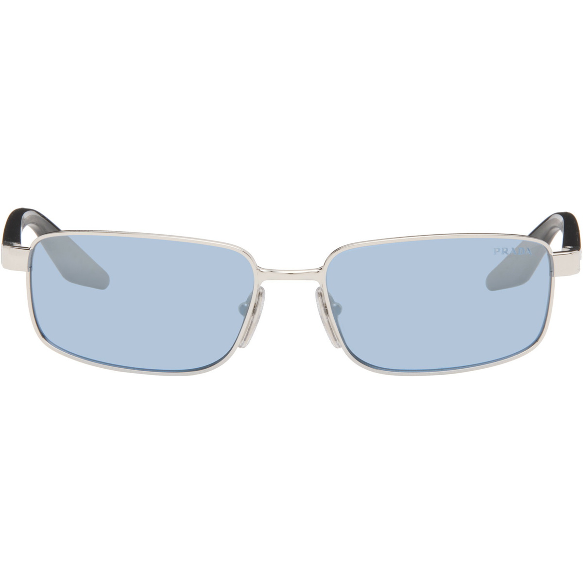 Prada Eyewear Silver Linea Rossa Sunglasses