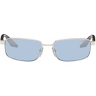 Prada Eyewear Silver Linea Rossa Sunglasses