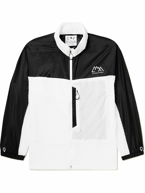 Photo: Comfy Outdoor Garment - Octa Logo-Print Ripstop, Fleece and Mesh Jacket - White