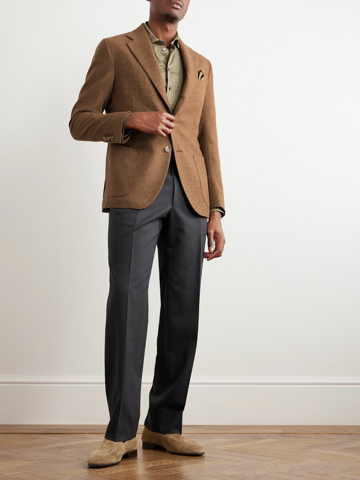 De Petrillo - Slim-Fit Unstructured Wool and Cashmere-Blend Blazer