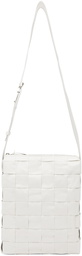 Bottega Veneta White Intrecciato Messenger Bag