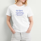 Closed Women's Stay Button Print T-Shirt in White