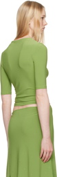 Sandy Liang Green Quill T-shirt