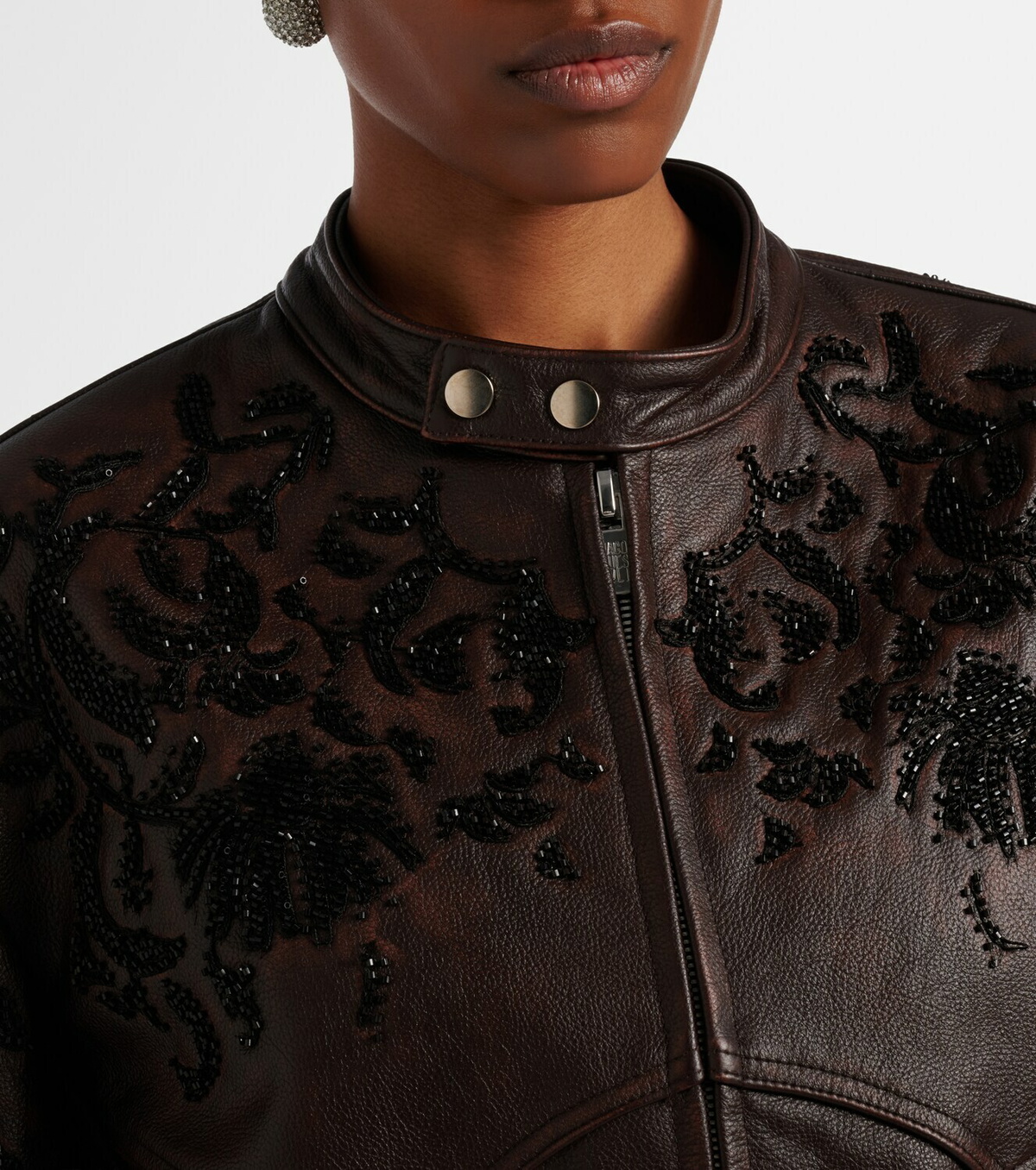 Jacques Wei Beaded leather jacket