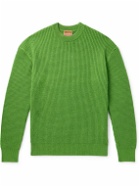 ZEGNA x The Elder Statesman - Waffle-Knit Oasi Cashmere Sweater - Green