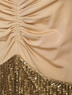 RABANNE Embellished Long Dress with Fringes