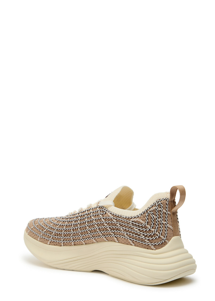 Athletic Propulsion Labs Zipline Embroidered Knitted Sneakers Brown