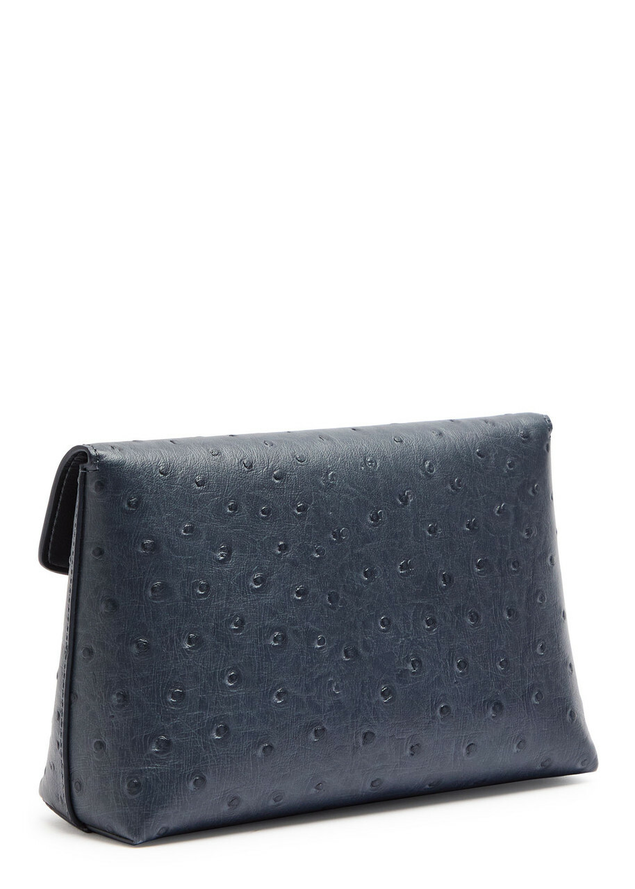 Mulberry Darley Ostrich Leather Pouch - Blue - One Size