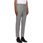 Saint Laurent Black and White Wool Houndstooth Trousers