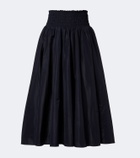 Patou Shirred midi skirt