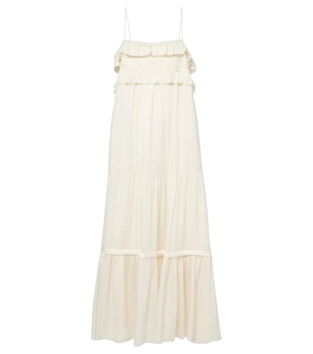 SALE♪エレガント*Chloe*コットン ミディドレス ホワイト マキシ Chloé White Lace-Up Midi Dress Chloe