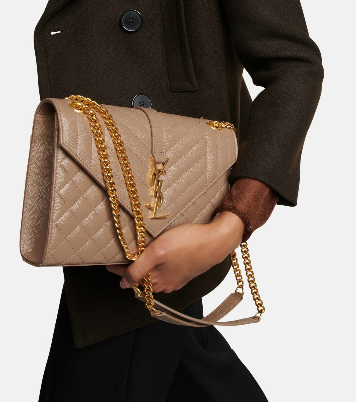 Saint Laurent Envelope Medium leather shoulder bag Saint Laurent