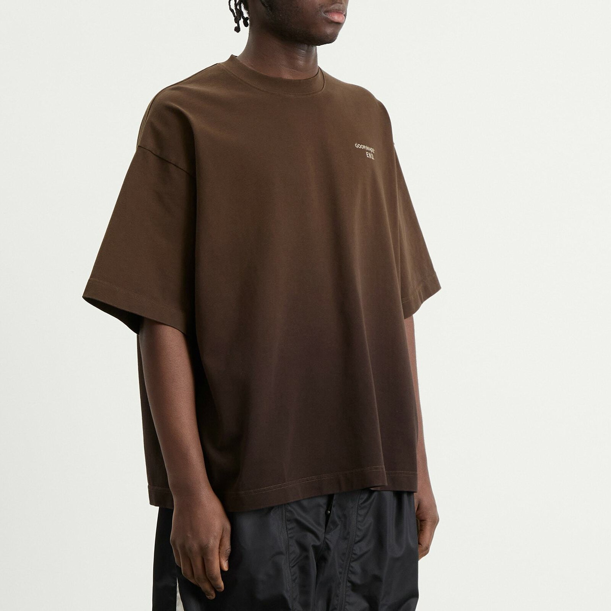 END. x GOOPiMADE Men's Sage T-Shirt in Washed Brown