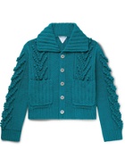 BOTTEGA VENETA - Cable-Knit Cotton Cardigan - Blue