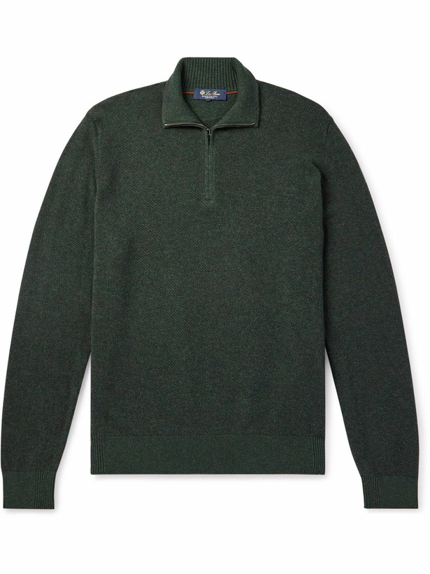 Photo: Loro Piana - Roadster Cashmere Zip-Up Cardigan - Green