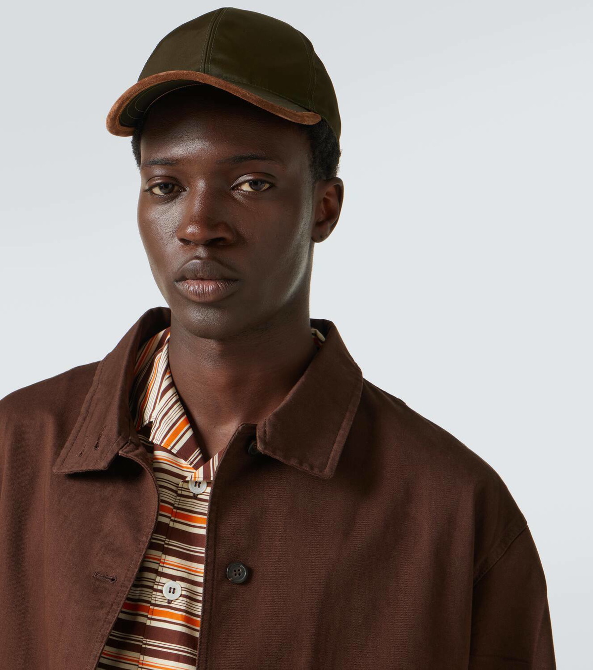 Prada Re-Nylon suede-trimmed baseball cap