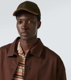 Prada Re-Nylon suede-trimmed baseball cap