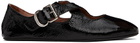 ALAÏA Black Criss Cross Ballerina Flats