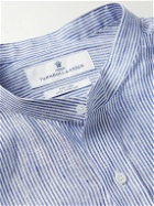 Turnbull & Asser - Unwin Grandad-Collar Striped Linen Shirt - Blue