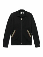 Paul Smith - Stripe-Trimmed Wool Zip-Up Cardigan - Black