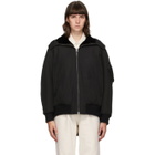 Yves Salomon - Army Reversible Black Shearling Bomber Jacket