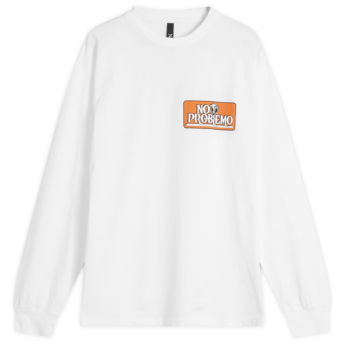 No Problemo Men's Stickers Long Sleeve T-Shirt in White