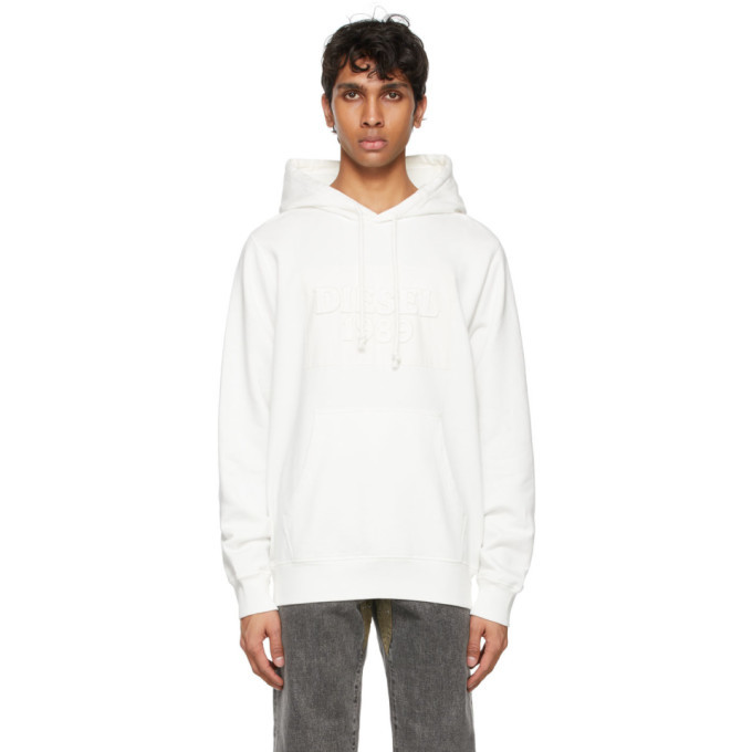 Diesel White D4D-21 Hoodie Diesel