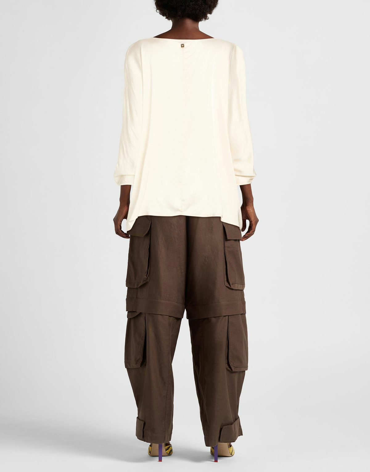 Manila Grace Womens Top Ivory