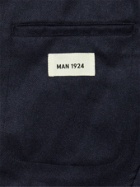 MAN 1924 - Kennedy Double-Breasted Wool Blazer - Blue