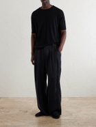 William Lockie - Virgin Wool T-Shirt - Black