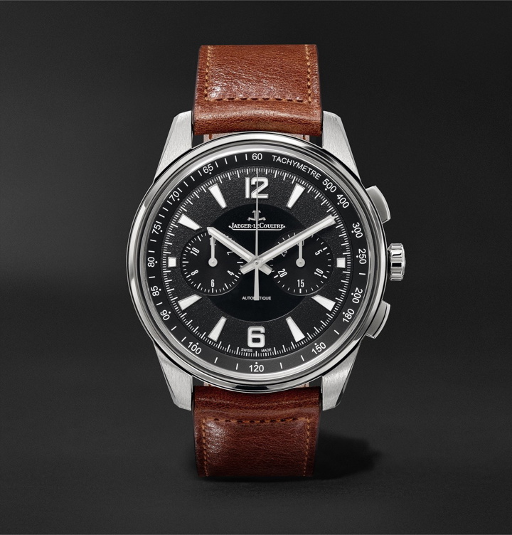 Photo: Jaeger-LeCoultre - Polaris Automatic Chronograph 42mm Stainless Steel and Leather Watch, Ref. No. Q9028471 - Black