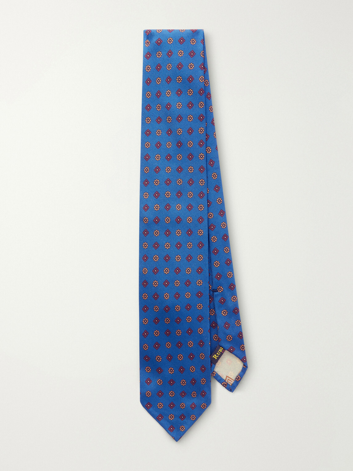 Rubinacci - 8cm Printed Silk-Twill Tie - Blue