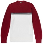 Z Zegna - Colour-Block TECHMERINO Wool Sweater - Red