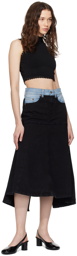 Victoria Beckham Black Scallop Trim Camisole