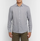 Onia - Albert Slim-Fit Striped Voile Shirt - Men - Navy