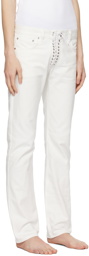 Ludovic de Saint Sernin White Lace-Up Jeans