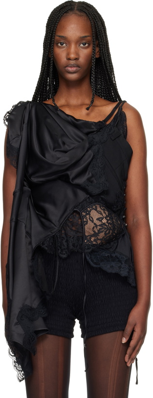 Photo: Junya Watanabe Black Peach John Edition W-Name Drape Top