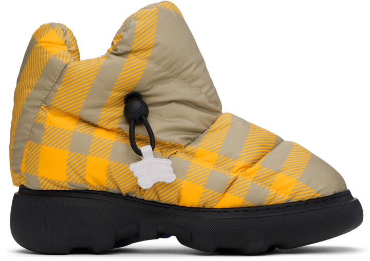 Photo: Burberry Yellow Check Pillow Boots