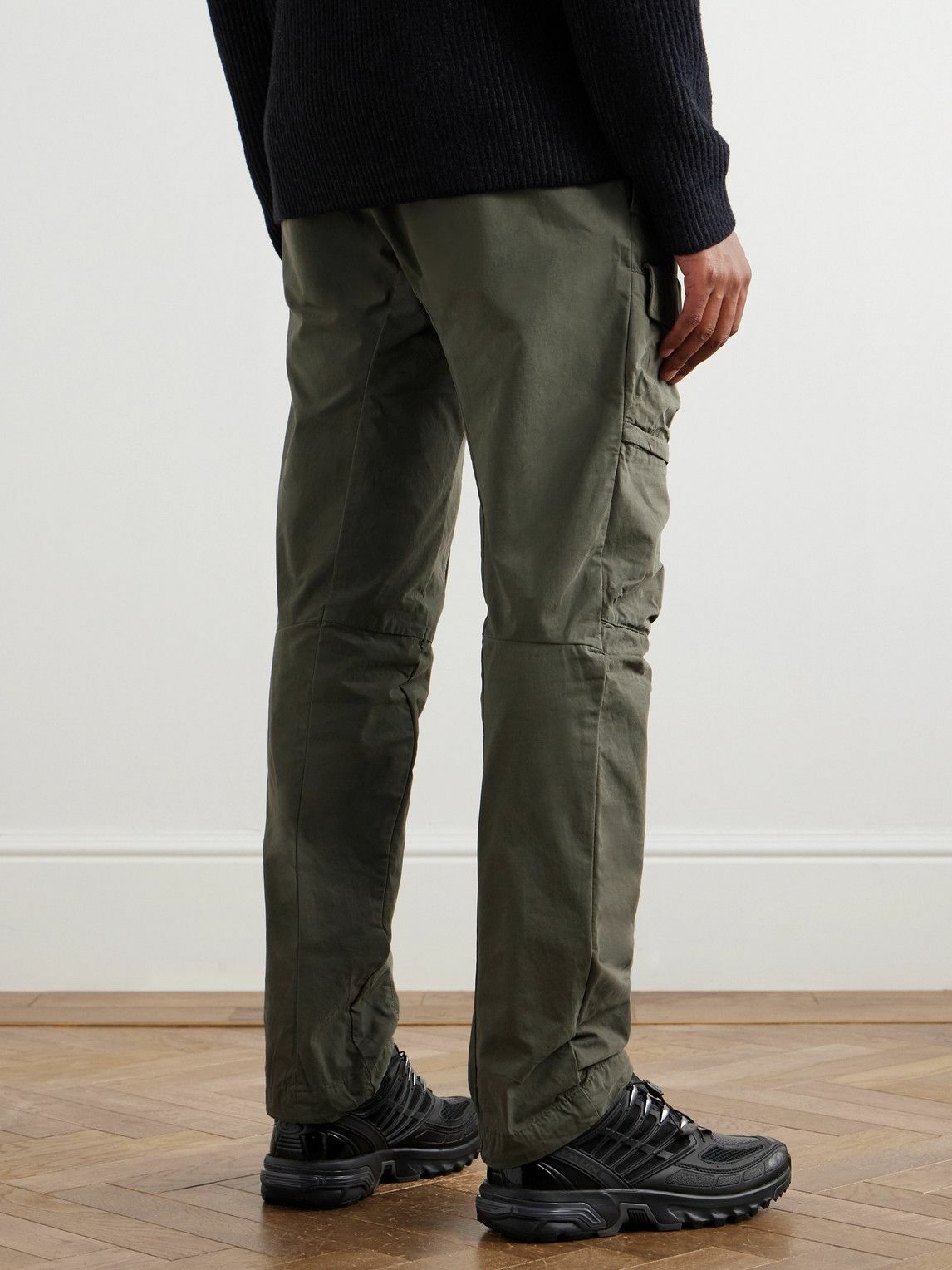 C.P. Company - Straight-Leg Logo-Appliquéd Cotton Cargo Trousers - Green