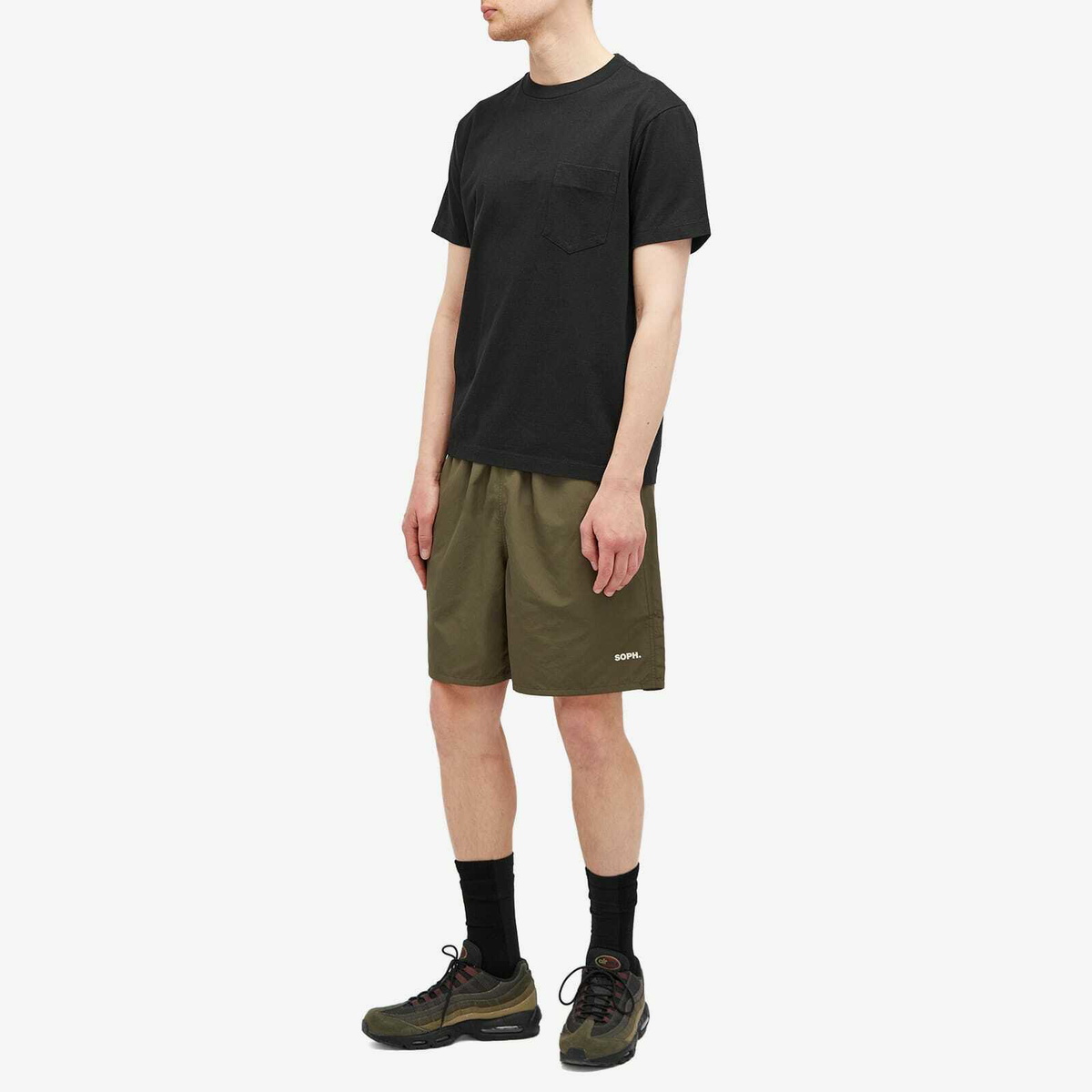 F.C. Real Bristol Men's Supplex Nylon Easy Shorts in Khaki