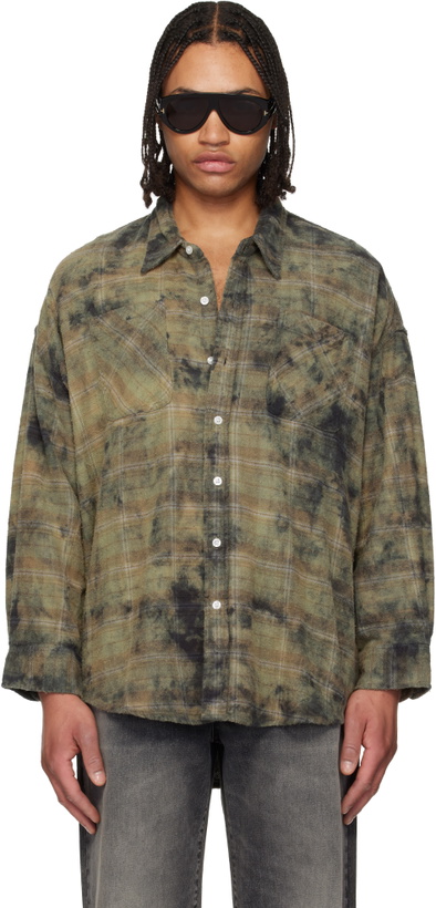Photo: R13 Khaki Drop Neck Work Shirt