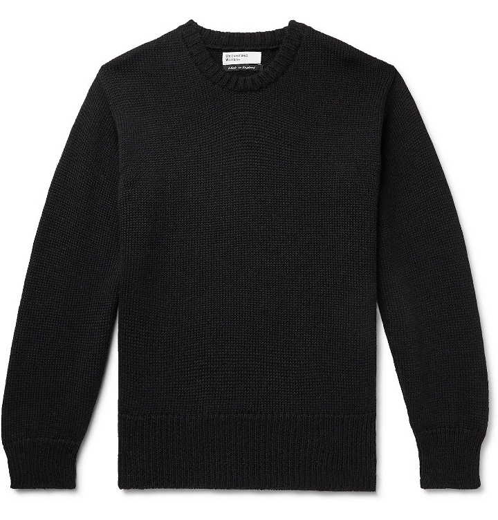 Photo: Universal Works - Ribbed Wool Sweater - Black