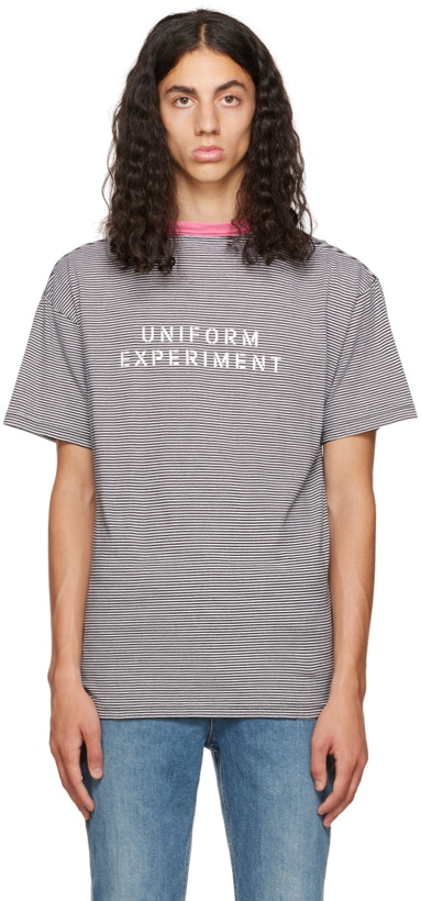 Photo: Uniform Experiment Black & White Striped T-Shirt